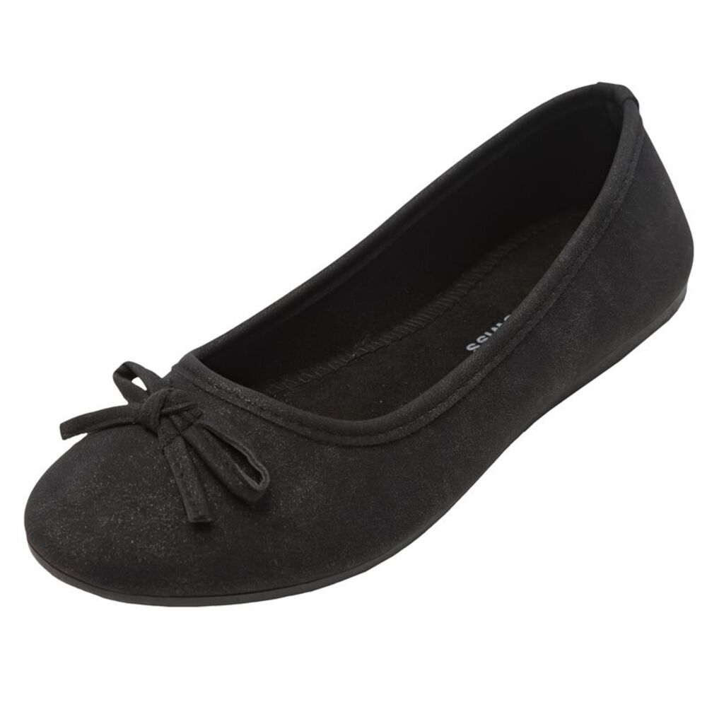 Alpine Swiss Polly Womens Bow Ballet Flats Round Toe Slip On Comfortable Shoes